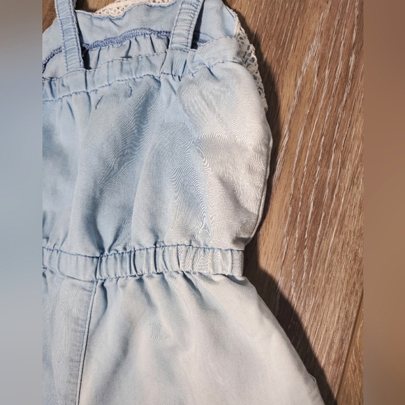 DKNY toddler girls denim color faded shorts jumpsuit Size 2T - Picture 5 of 11